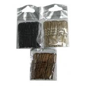 Waved Hair pins grips - Pk 36 - 3 colours